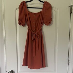LC Lauren Conrad Orange Mini Dress
